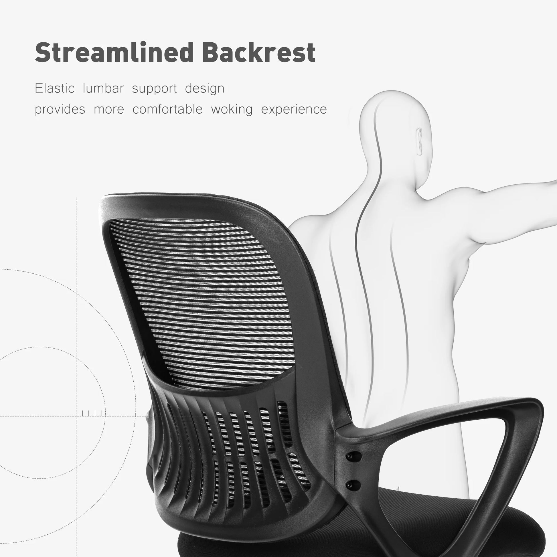 Mesh Ergonomic Desk Chair with Lumbar Support