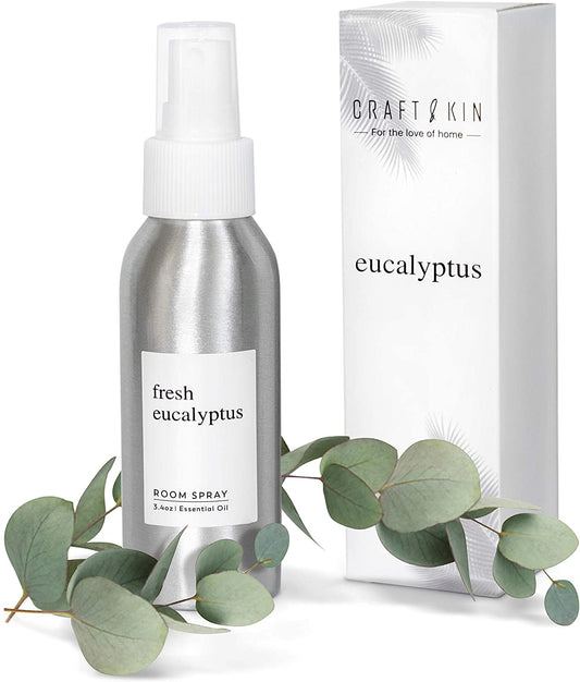 Eucalyptus Room Spray for Pillows and Bedding, Long-Lasting Room Freshener, Soothing Aroma Mist for Home and Sheets, 3.4 Oz