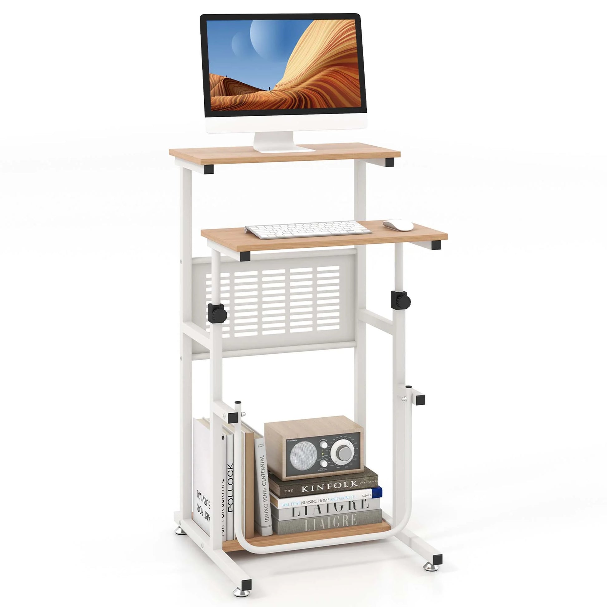 Height Adjustable Sit Stand Computer Desk