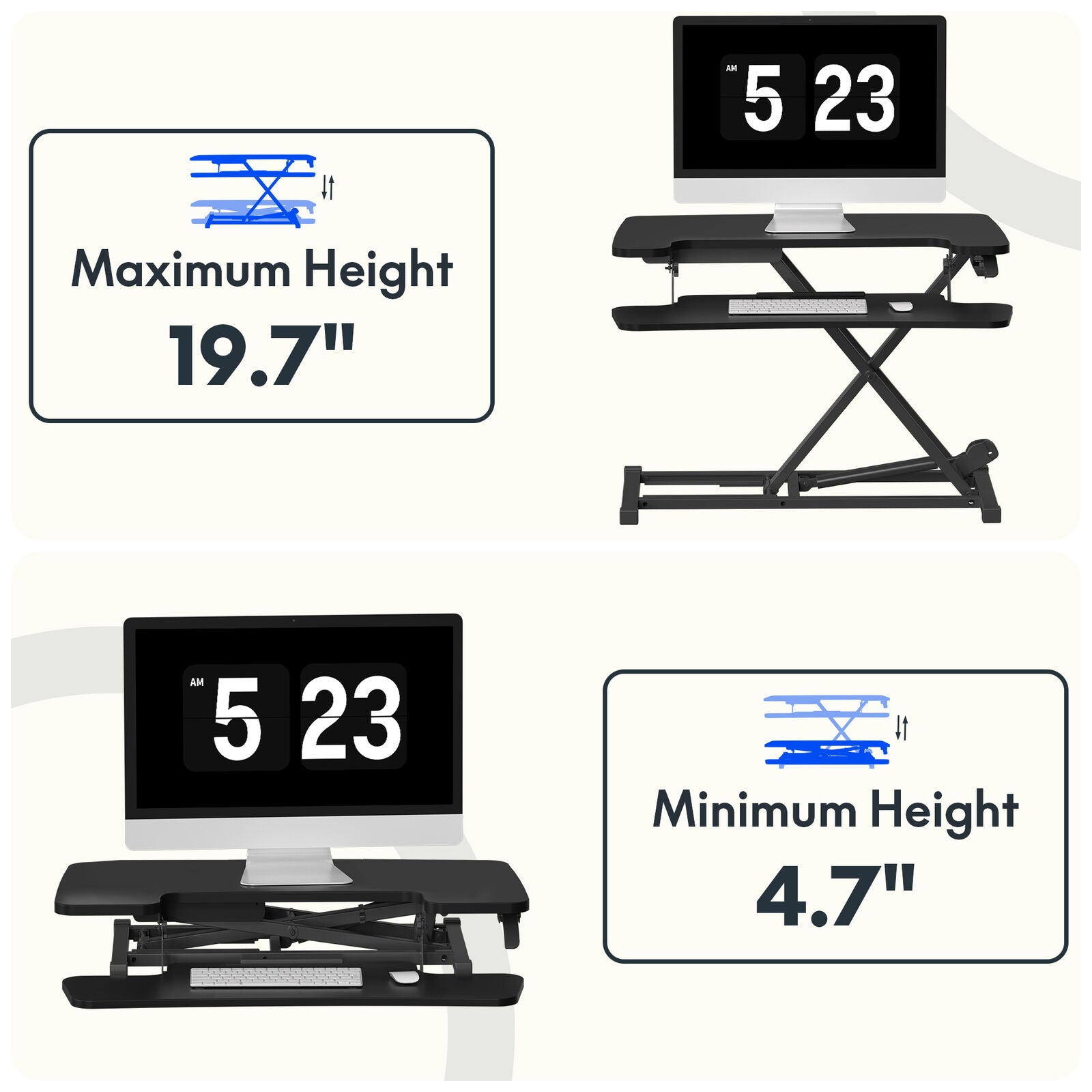 FLEXISPOT 28" Height Adjustable Desk Riser