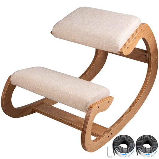 VEVOR Ergonomic Wooden Kneeling Chair (Correct Posture) 