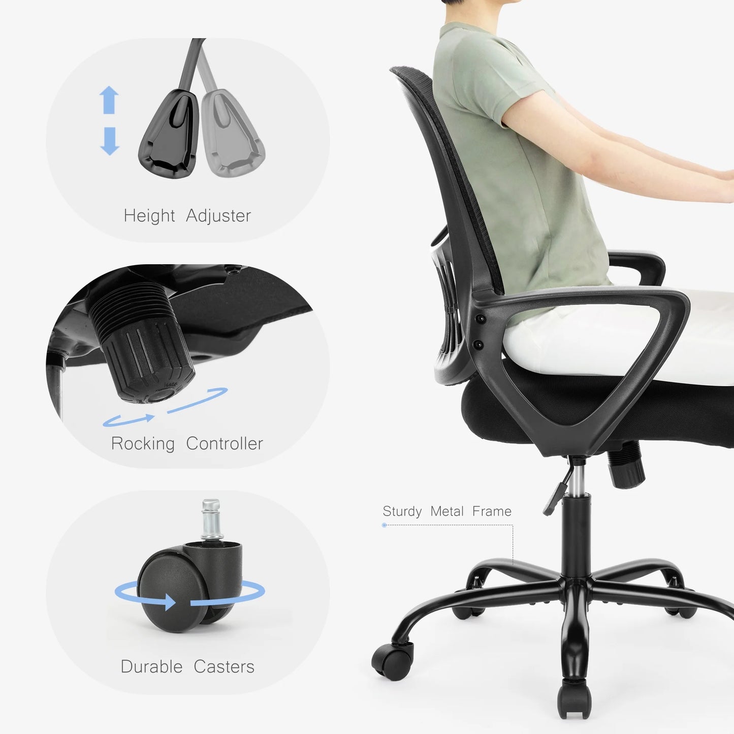 Mesh Ergonomic Desk Chair with Lumbar Support