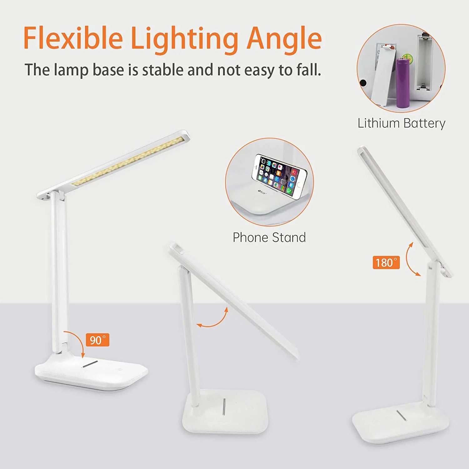 LED Desk Lamp with Adjustable Brightness