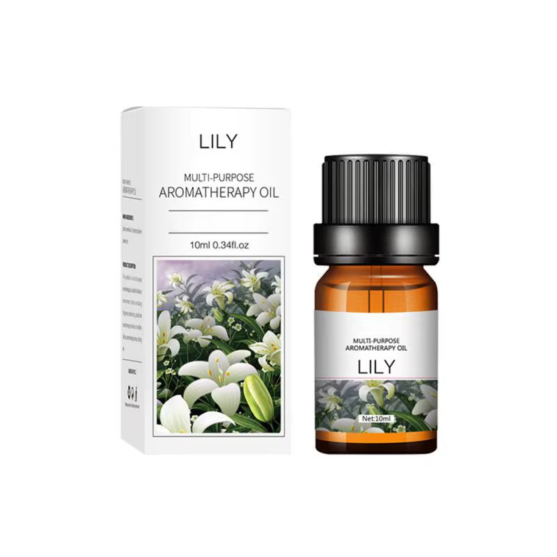 Essential Oil Water Soluble for Aromatherapy Diffuser Humidifier Room Fresheners Stress Relief Rose Lily Lavender Freesia 10Ml